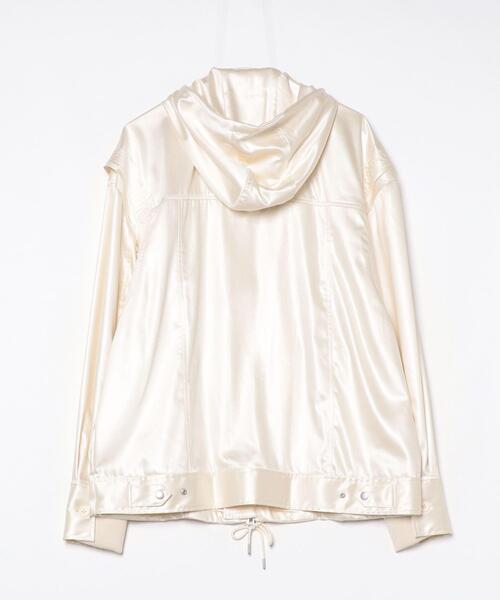 Maison ULA(メゾンウラ)の「Maison ULA/メゾン ウラ/レザーライクブルゾン(ブルゾン・メンズ・ブラック/アイボリー・2/1)」の4枚目の写真