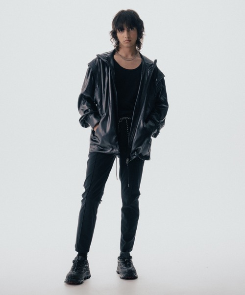 ROYAL FLASH（ロイヤルフラッシュ）の「Maison ULA/メゾン ウラ/レザーライクブルゾン（ブルゾン・メンズ・ブラック/アイボリー・2/1）」の5枚目の写真