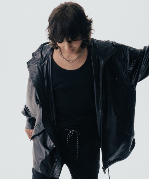 ROYAL FLASH（ロイヤルフラッシュ）の「Maison ULA/メゾン ウラ/レザーライクブルゾン（ブルゾン・メンズ・ブラック/アイボリー・2/1）」の9枚目の写真