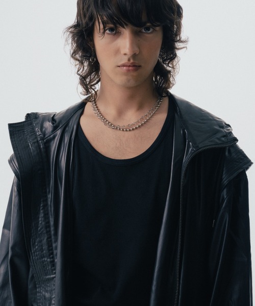 ROYAL FLASH（ロイヤルフラッシュ）の「Maison ULA/メゾン ウラ/レザーライクブルゾン（ブルゾン・メンズ・ブラック/アイボリー・2/1）」の10枚目の写真