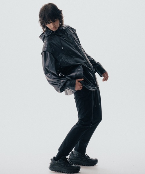 ROYAL FLASH（ロイヤルフラッシュ）の「Maison ULA/メゾン ウラ/レザーライクブルゾン（ブルゾン・メンズ・ブラック/アイボリー・2/1）」の11枚目の写真