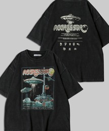 Fiction Movie Design T-Shirt/ヴィンテージライク フィクションムービープリント オーバーサイズ 半袖Tシャツ レディース メンズ