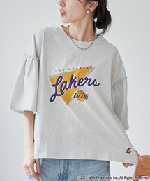 NBA別注 フレアスリーブロゴプリントTシャツ