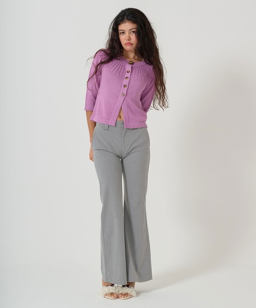 ストライプ フレアスラックス TINA：JOJUN（スラックス）｜TINA：JOJUN