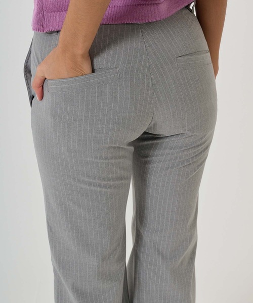 TINA:JOJUN(ティーナジョジュン)の「ストライプ フレアスラックス TINA:JOJUN(スラックス・レディース・ライトグレー/ダークグレー・S/M)」の9枚目の写真