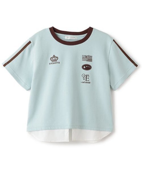 pom ponette junior(ポンポネットジュニア)の「ヘムシャツレイヤードライクTシャツ(Tシャツ/カットソー・キッズ・ブラック/ブルーグリーン・M:150cm/LL(165cm)/L:160cm/S:140cm)」の11枚目の写真