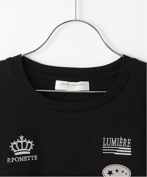 pom ponette junior(ポンポネットジュニア)の「ヘムシャツレイヤードライクTシャツ(Tシャツ/カットソー・キッズ・ブラック/ブルーグリーン・M:150cm/LL(165cm)/L:160cm/S:140cm)」の14枚目の写真