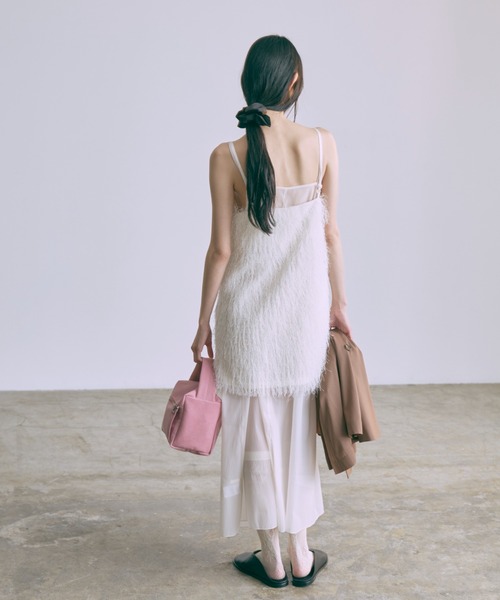EN NEUME(エンノイム)の「Fringe Tunic Camisole Dress(ワンピース・レディース・アイボリー/ブラック・FREE)」の14枚目の写真