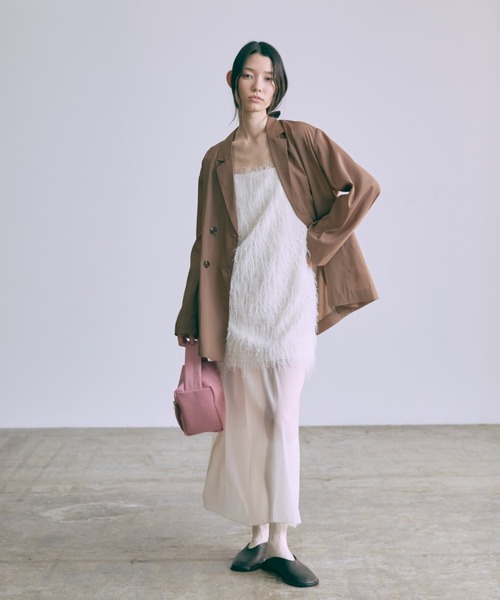 EN NEUME(エンノイム)の「Fringe Tunic Camisole Dress(ワンピース・レディース・アイボリー/ブラック・FREE)」の15枚目の写真