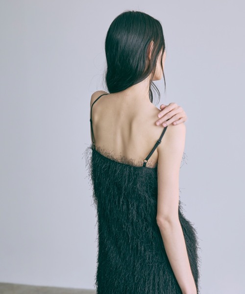 EN NEUME(エンノイム)の「Fringe Tunic Camisole Dress(ワンピース・レディース・アイボリー/ブラック・FREE)」の11枚目の写真