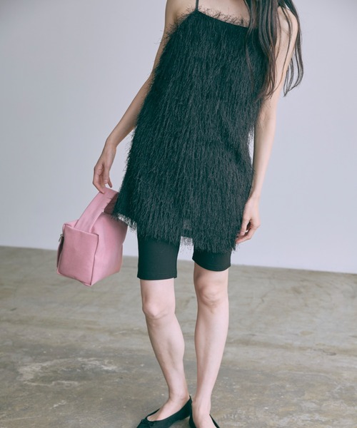 EN NEUME(エンノイム)の「Fringe Tunic Camisole Dress(ワンピース・レディース・アイボリー/ブラック・FREE)」の12枚目の写真