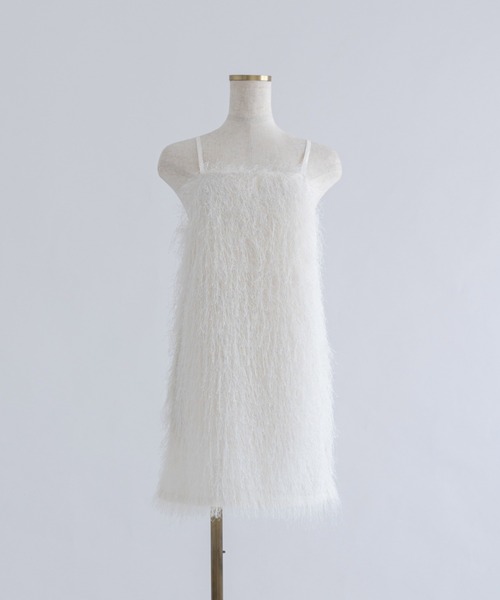 EN NEUME(エンノイム)の「Fringe Tunic Camisole Dress(ワンピース・レディース・アイボリー/ブラック・FREE)」の19枚目の写真