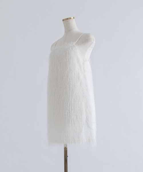 EN NEUME(エンノイム)の「Fringe Tunic Camisole Dress(ワンピース・レディース・アイボリー/ブラック・FREE)」の20枚目の写真