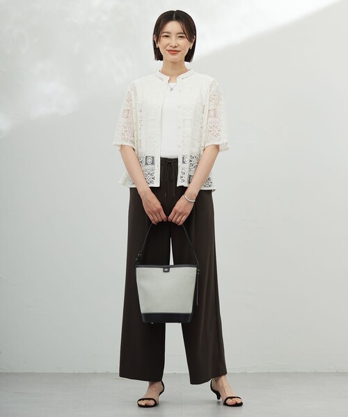 J.PRESS(ジェイプレス)の「【洗える・接触冷感・吸水速乾】Lightジョーゼット ワイド パンツ(その他パンツ・レディース・ネイビー系/ダークブラウン系/ベージュ系・7/9/11)」の20枚目の写真