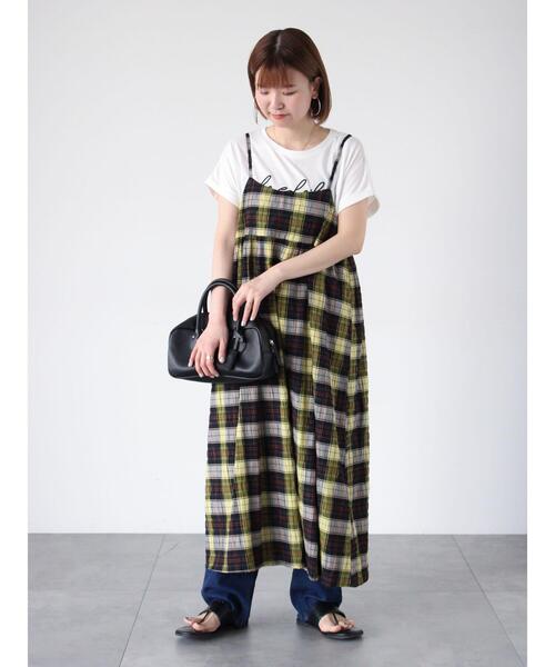 Lugnoncure（ルノンキュール）の「フロント刺繍Tシャツ（Tシャツ/カットソー・レディース・ブラック/ピンク/オフホワイト・F）」の4枚目の写真