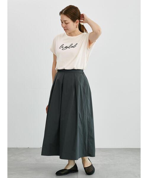 Lugnoncure（ルノンキュール）の「フロント刺繍Tシャツ（Tシャツ/カットソー・レディース・ブラック/ピンク/オフホワイト・F）」の9枚目の写真