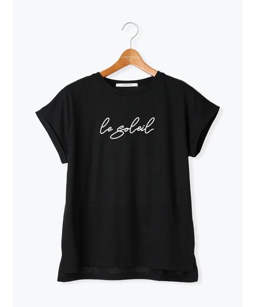 Lugnoncure（ルノンキュール）の「フロント刺繍Tシャツ（Tシャツ/カットソー・レディース・ブラック/ピンク/オフホワイト・F）」の12枚目の写真