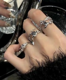 Mayree（メイリー）の「【MASHIRO】Y2Kニュアンスレインボーアクリルストーンモチーフリング3点セット（MA/EK298）（リング）」