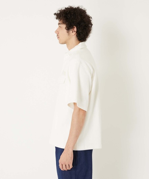 BLUE BLUE（ブルーブルー）の「スーパーヘビーテンジク ショートスリーブ ミリタリーシャツ（シャツ/ブラウス・メンズ・オフホワイト/オリーブ/ネイビー・SMALL/LARGE/MEDIUM）」の7枚目の写真