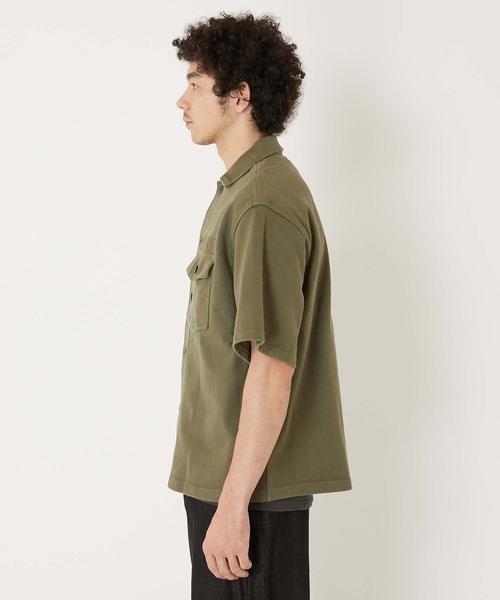 BLUE BLUE（ブルーブルー）の「スーパーヘビーテンジク ショートスリーブ ミリタリーシャツ（シャツ/ブラウス・メンズ・オフホワイト/オリーブ/ネイビー・SMALL/LARGE/MEDIUM）」の14枚目の写真