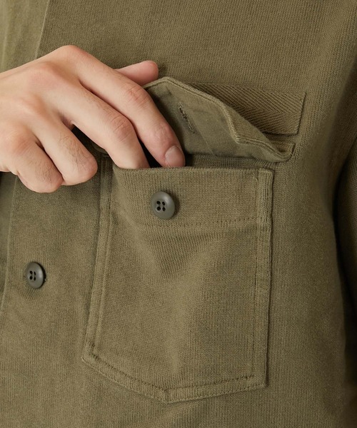 BLUE BLUE（ブルーブルー）の「スーパーヘビーテンジク ショートスリーブ ミリタリーシャツ（シャツ/ブラウス・メンズ・オフホワイト/オリーブ/ネイビー・SMALL/LARGE/MEDIUM）」の18枚目の写真