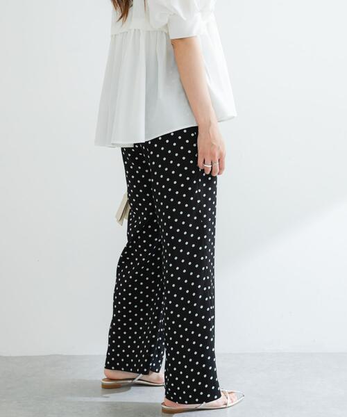F by ROSSO（エフバイロッソ）の「F by ROSSO　ドットプリントパンツ（その他パンツ・レディース・ブラック・36/38）」の3枚目の写真