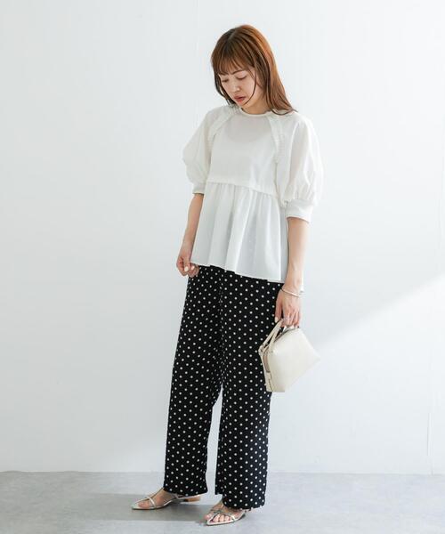 F by ROSSO（エフバイロッソ）の「F by ROSSO　ドットプリントパンツ（その他パンツ・レディース・ブラック・36/38）」の5枚目の写真