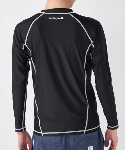 Ocean Pacific（オーシャンパシフィック）の「【OP:オーピー】長袖ラッシュガード　水着　フロントジップ　UVケア（ラッシュガード・メンズ・ブラック/ネイビー/ホワイト・LARGE/MEDIUM/X-LARGE/XX-LARGE）」の17枚目の写真