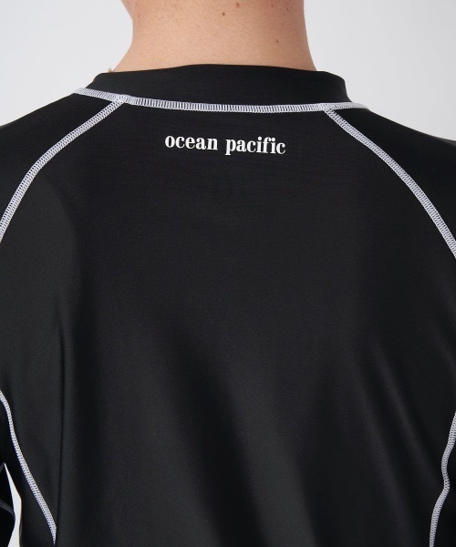 Ocean Pacific（オーシャンパシフィック）の「【OP:オーピー】長袖ラッシュガード　水着　フロントジップ　UVケア（ラッシュガード・メンズ・ブラック/ネイビー/ホワイト・LARGE/MEDIUM/X-LARGE/XX-LARGE）」の20枚目の写真