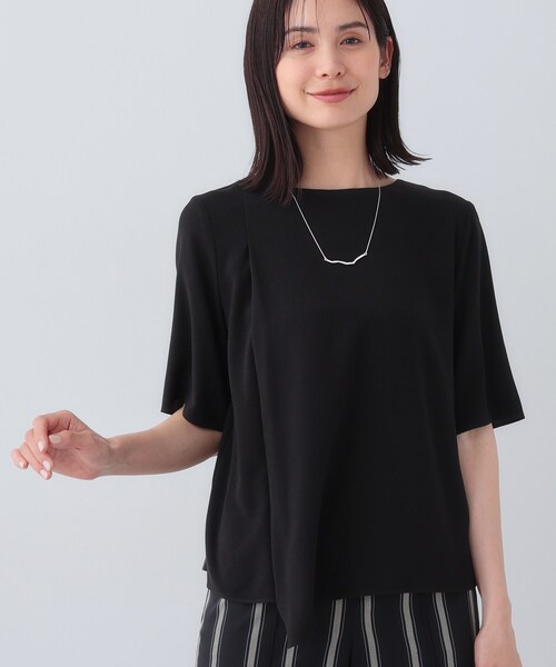 INDIVI（インディヴィ）の「【日本製／トリアセテート混】アシメライン