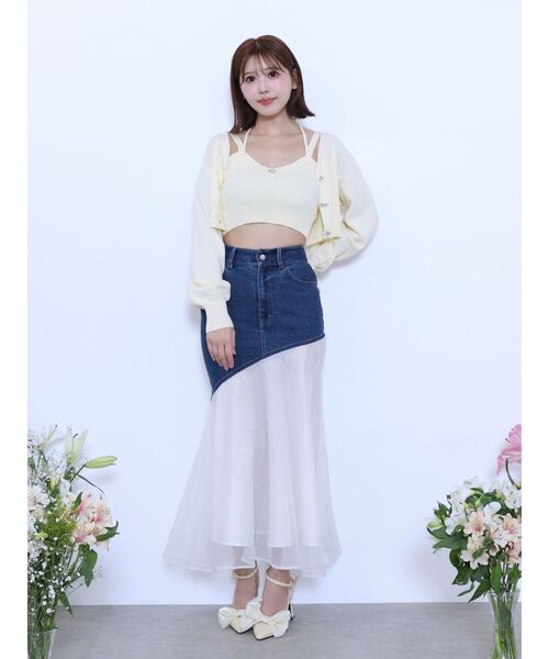 EATME(イートミー)の「アシンメトリーマーメイドデニムスカート(デニムスカート・レディース・ブラック/ブルー/ライトブルー・SMALL/MEDIUM)」の14枚目の写真