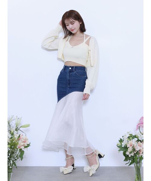 EATME(イートミー)の「アシンメトリーマーメイドデニムスカート(デニムスカート・レディース・ブラック/ブルー/ライトブルー・SMALL/MEDIUM)」の15枚目の写真