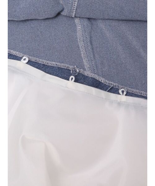 EATME（イートミー）の「アシンメトリーマーメイドデニムスカート（デニムスカート・レディース・ブルー/ライトブルー/ブラック・MEDIUM/SMALL）」の9枚目の写真