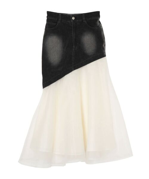 EATME(イートミー)の「アシンメトリーマーメイドデニムスカート(デニムスカート・レディース・ブラック/ブルー/ライトブルー・SMALL/MEDIUM)」の11枚目の写真