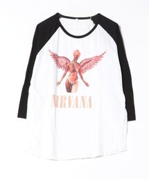 【THRIFTY LOOK】"NIRVANA" TRIANGLE IN UTERO BASE BALL TEE tl24s043