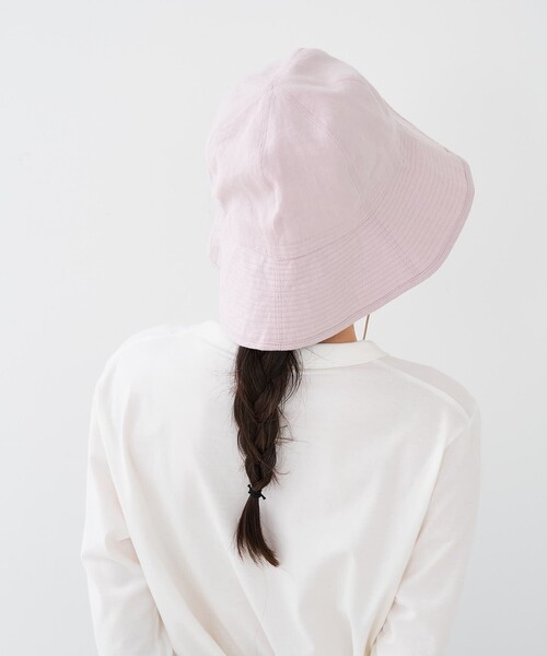 Nine Tailor(ナインテイラー)の「【Nine Tailor/ナインテーラー】 Canna Hat リネンハット(ハット・レディース・チャコールグレー/ベージュ/ラベンダー/モスグリーン/ブラック・フリー)」の10枚目の写真