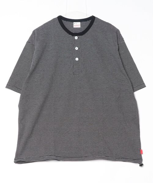 Healthknit(ヘルスニット)の「Healthknit NARROW BORDER JERSEY Side Slit (#51044)(Tシャツ/カットソー・メンズ・ブラック系その他・MEDIUM/LARGE/X-LARGE)」の6枚目の写真
