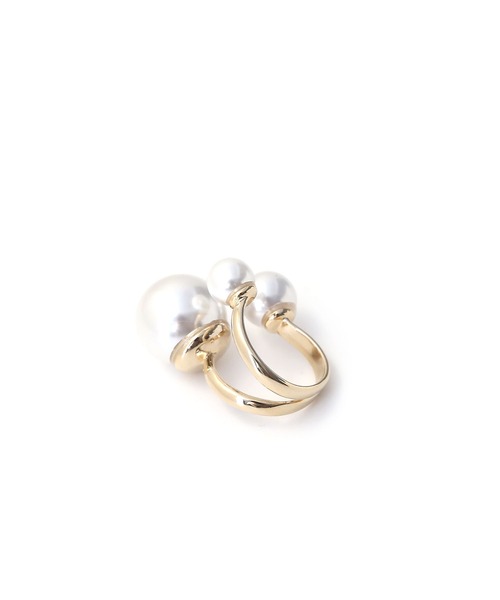 colleca la(コレカラ)の「大粒パールフォークリング(リング・レディース・シルバー/ゴールド・FREE)」の9枚目の写真