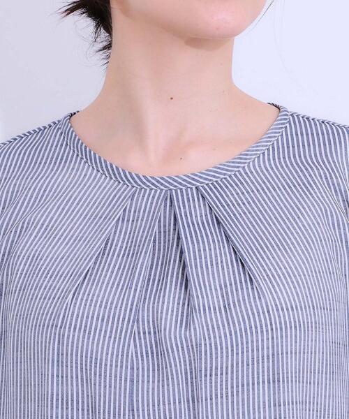 SHOO・LA・RUE(シューラルー)の「◆【洗える/S-LL】一枚でサマ見え お袖折り返し 裾レイヤードトップス(Tシャツ/カットソー・レディース・ネイビー/ブルー/ホワイト系5/ネイビー系2・01/02/03/04)」の19枚目の写真