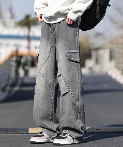 aimoha(アイモハ)の「カーゴワイドデニムパンツ(デニムパンツ・メンズ・ライトブルー/ブラック/グレー/ベージュ/ネイビー・X-LARGE/LARGE/MEDIUM)」の21枚目の写真