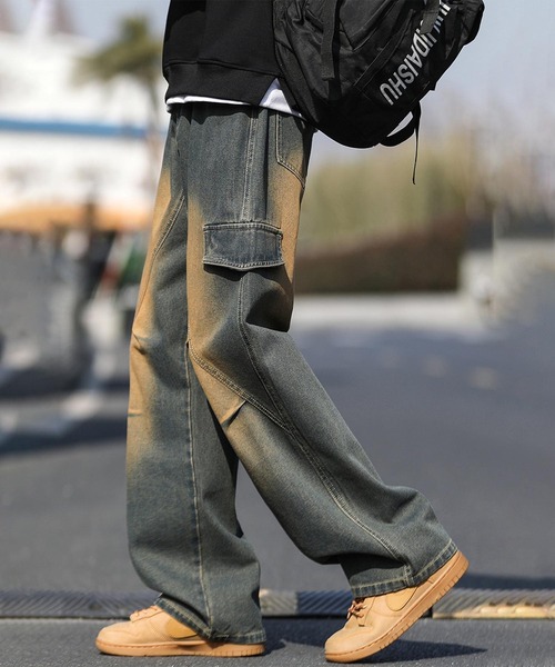 aimoha(アイモハ)の「カーゴワイドデニムパンツ(デニムパンツ・メンズ・ライトブルー/ブラック/グレー/ベージュ/ネイビー・X-LARGE/LARGE/MEDIUM)」の18枚目の写真