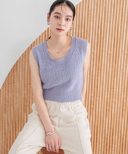 セール】スラブバックボタンベスト 324441（ニット/セーター）｜LOWRYS