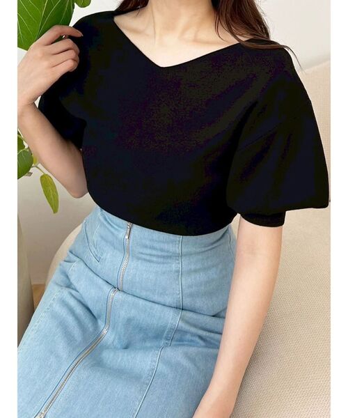 総針バルーン袖ニット