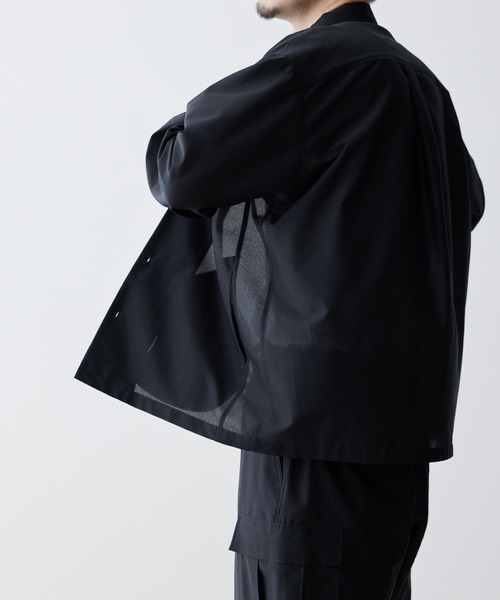 ACT/アクト】超軽量 オーバーサイズ シアー バンドカラーシャツ / 速乾