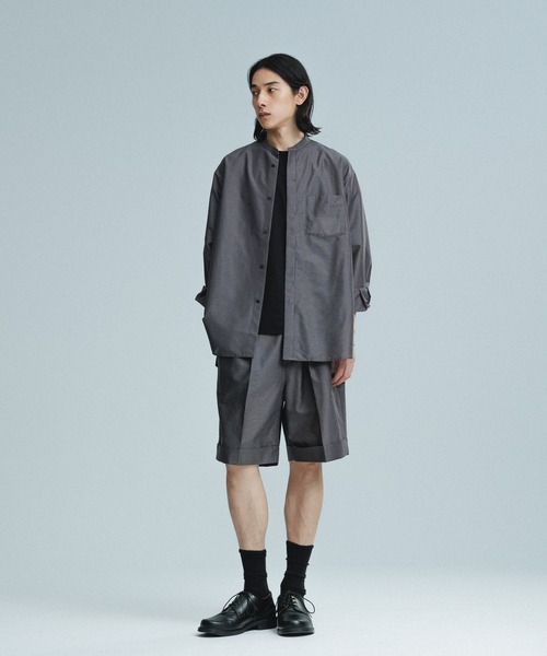 定価16500円 ADAM ET ROPE' ラミー オーバーサイズシャツ 黒 ADAM ET ROPÉ FEMME(アダム エ ロペ ファム) / 【セットアップ