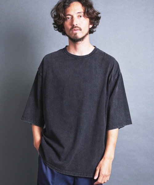 COMMON WARE(コモンウェアー)の「COMMONWARE:16/- CTN CHEMICAL WASH TEE S/S(Tシャツ/カットソー・メンズ・ネイビー/ブラック・S/M/L/XL)」の13枚目の写真