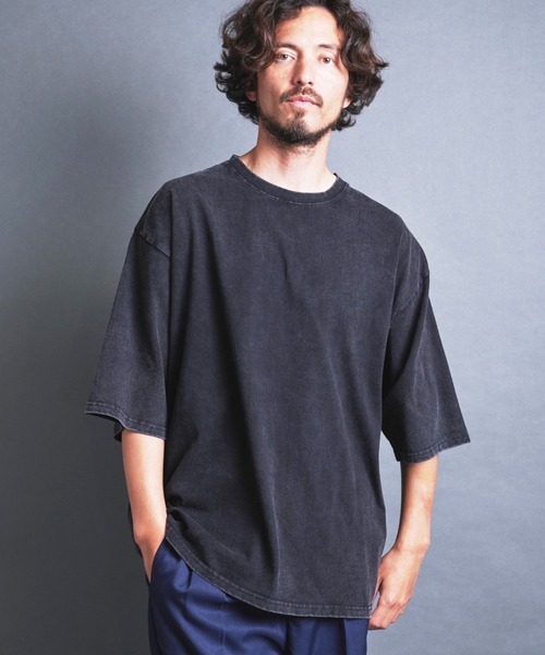 COMMON WARE(コモンウェアー)の「COMMONWARE:16/- CTN CHEMICAL WASH TEE S/S(Tシャツ/カットソー・メンズ・ネイビー/ブラック・S/M/L/XL)」の15枚目の写真