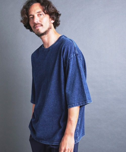COMMON WARE(コモンウェアー)の「COMMONWARE:16/- CTN CHEMICAL WASH TEE S/S(Tシャツ/カットソー・メンズ・ネイビー/ブラック・S/M/L/XL)」の17枚目の写真