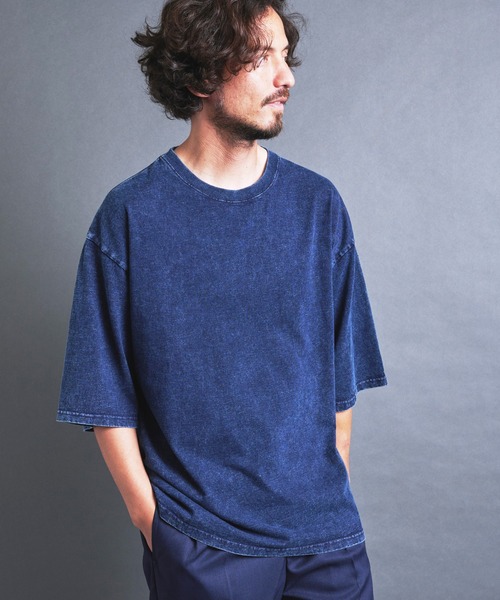 COMMON WARE(コモンウェアー)の「COMMONWARE:16/- CTN CHEMICAL WASH TEE S/S(Tシャツ/カットソー・メンズ・ネイビー/ブラック・S/M/L/XL)」の18枚目の写真