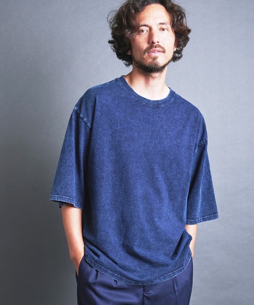 COMMON WARE(コモンウェアー)の「COMMONWARE:16/- CTN CHEMICAL WASH TEE S/S(Tシャツ/カットソー・メンズ・ネイビー/ブラック・S/M/L/XL)」の19枚目の写真